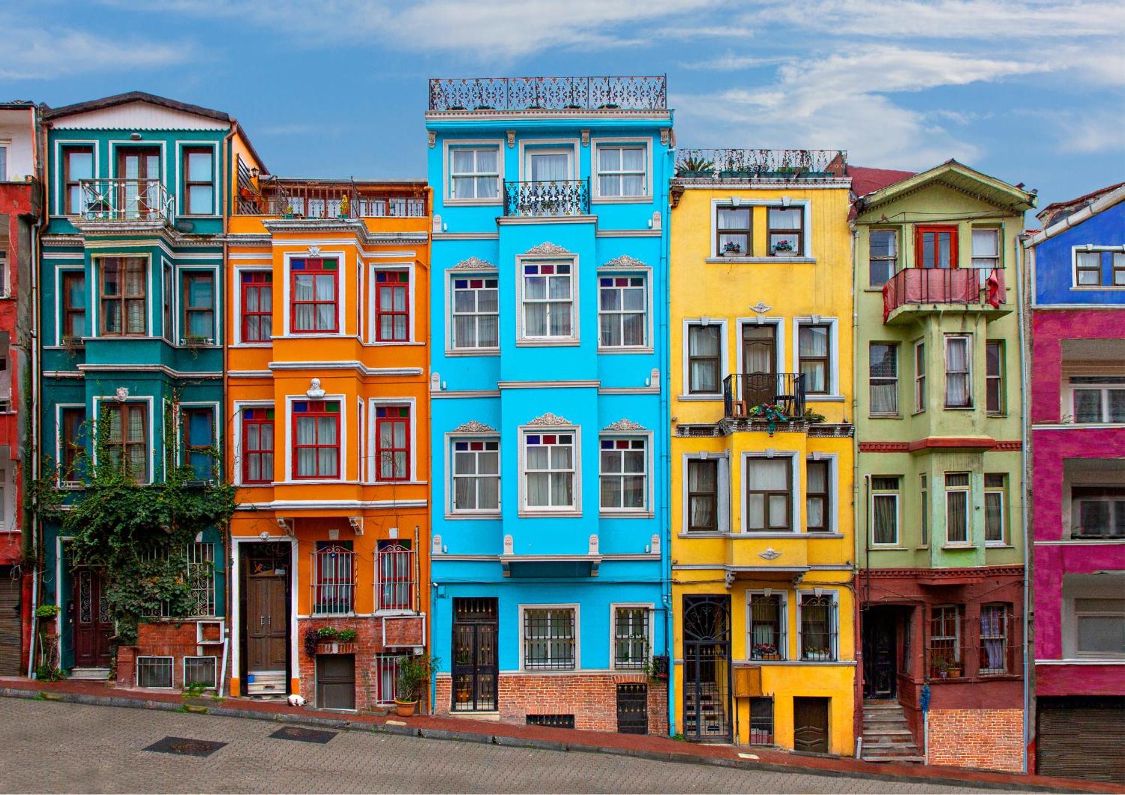 Istanbul Old City Colorful Houses Balat PETRION Hotel